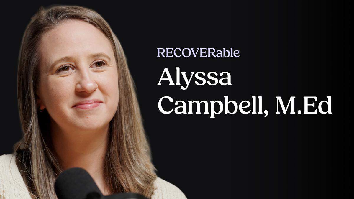 A headshot of Alyssa Campbell, M.Ed, smiling warmly against a black background.