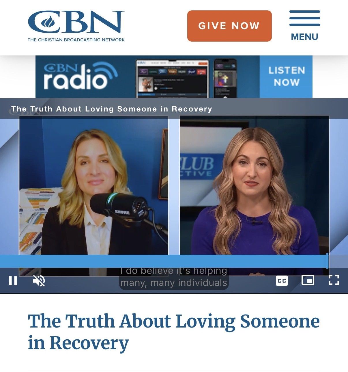 Caroline Beidler discusses loving someone in addiction recovery during a CBN interview about her new book.